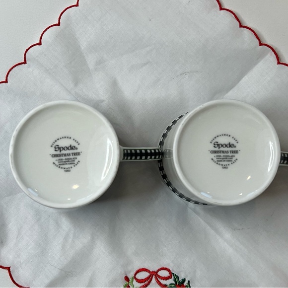 Spode 2024 Annual Christmas Tree Mug Set of 2 collectible with black checks 12oz - Picture 8 of 8